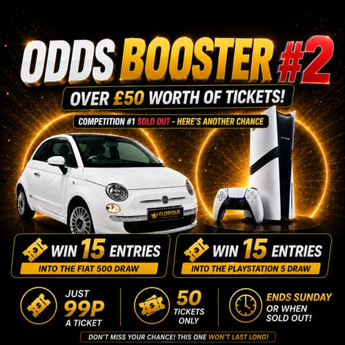 PS5 AND FIAT TICKETS ODDS BOOSTER #2