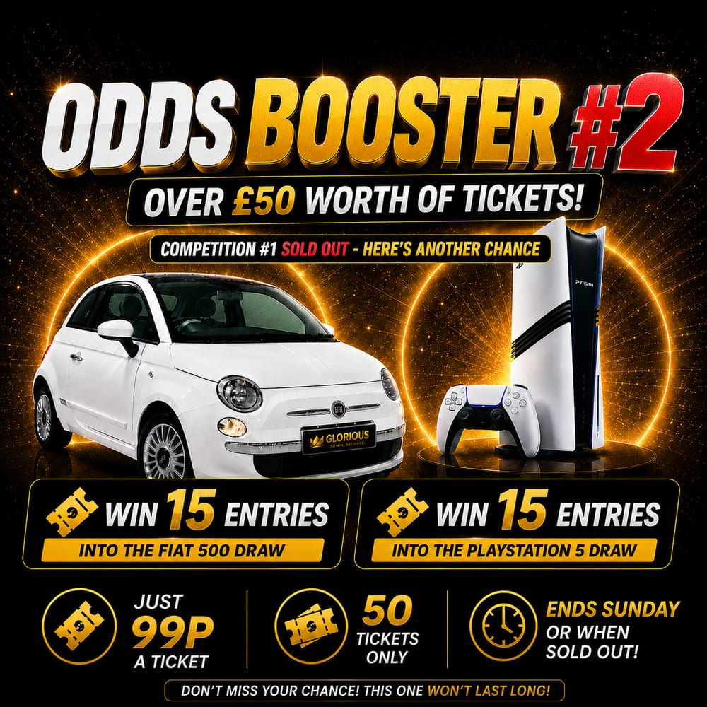 PS5 AND FIAT TICKETS ODDS BOOSTER #2