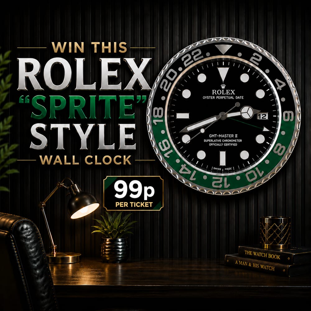 Win a Rolex 'Sprite' Style Wall Clock