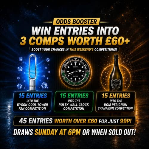 ODDS BOOSTER: WIN ENTRIES INTO 3 COMPS WORTH £60+