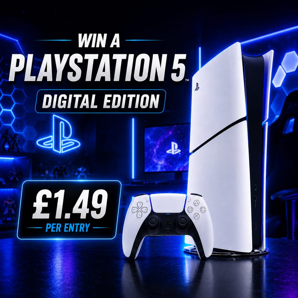 WIN A PLAYSTATION 5 DIGITAL EDITION FOR £1.49