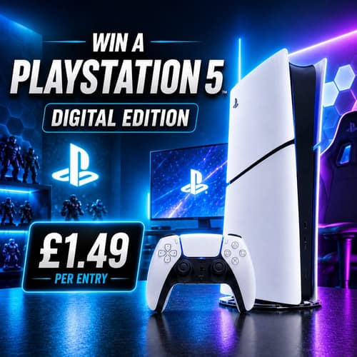 WIN A PLAYSTATION 5 DIGITAL EDITION FOR £1.49