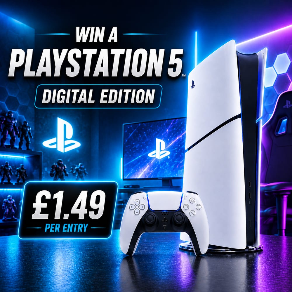 WIN A PLAYSTATION 5 DIGITAL EDITION FOR £1.49
