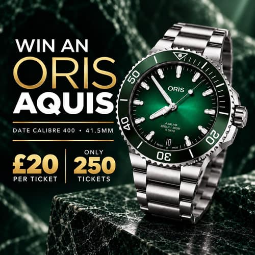 WIN A £2,950 ORIS AQUIS CALIBRE 400 WATCH