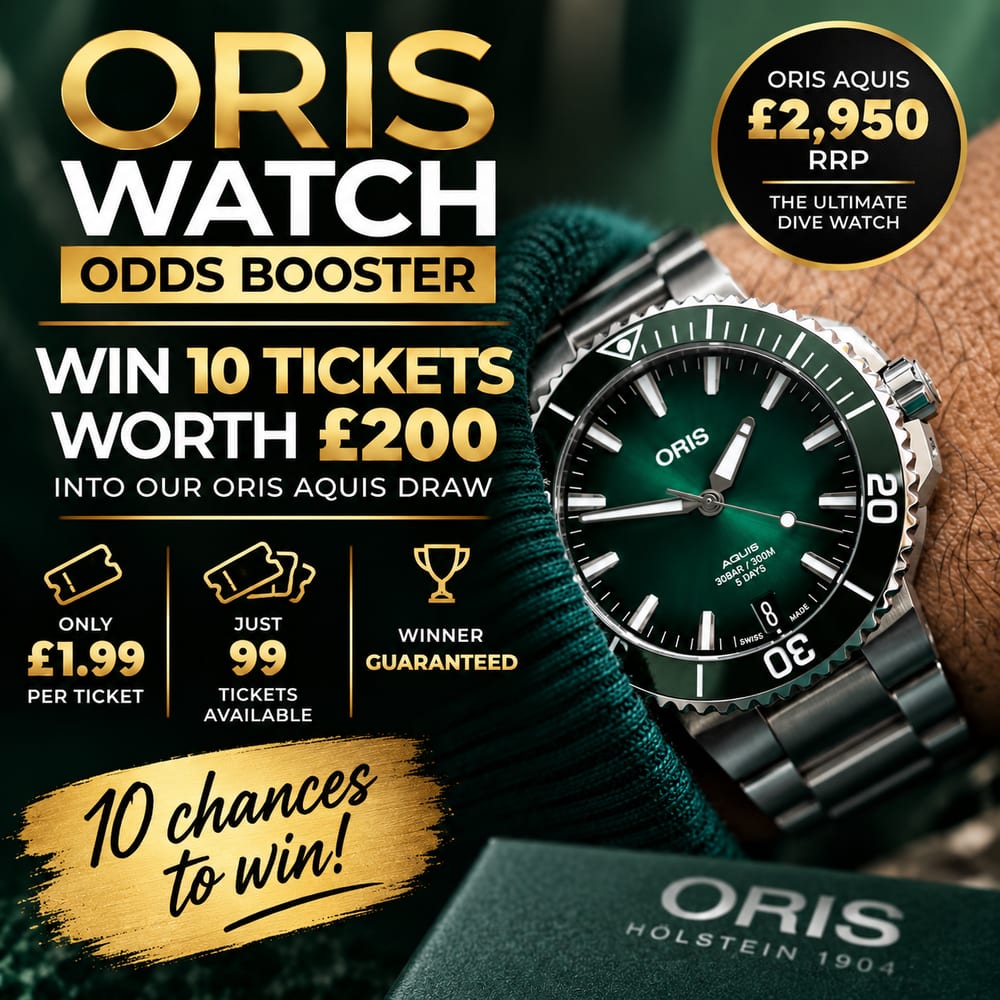ORIS WATCH ODDS BOOSTER – WIN 10 TICKETS WORTH £200